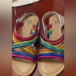 Gap size 13 girls rainbow sandal worn once